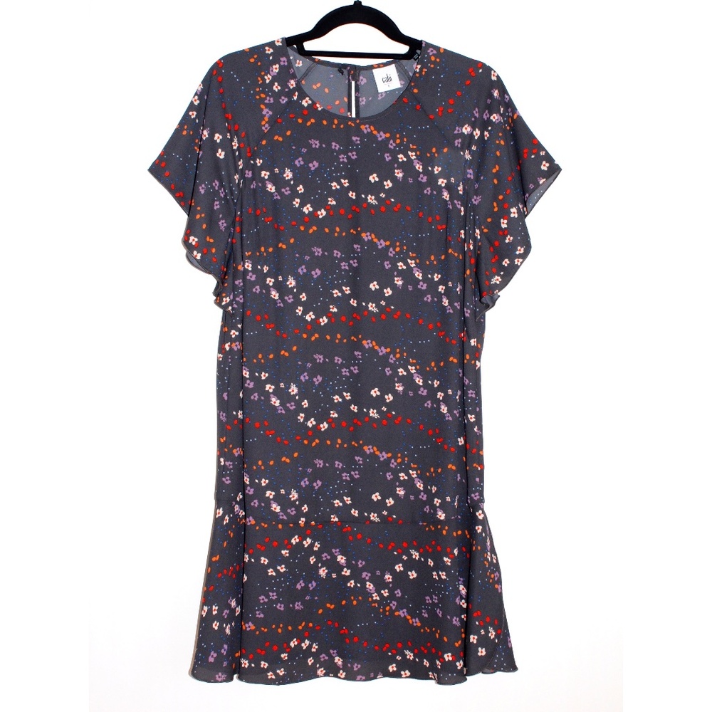 Cabi “Muse” Floral Print Flutter Sleeve Dress